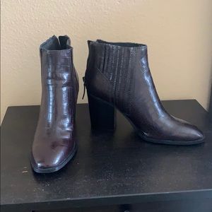 Brand New Zara Snakeskin Booties